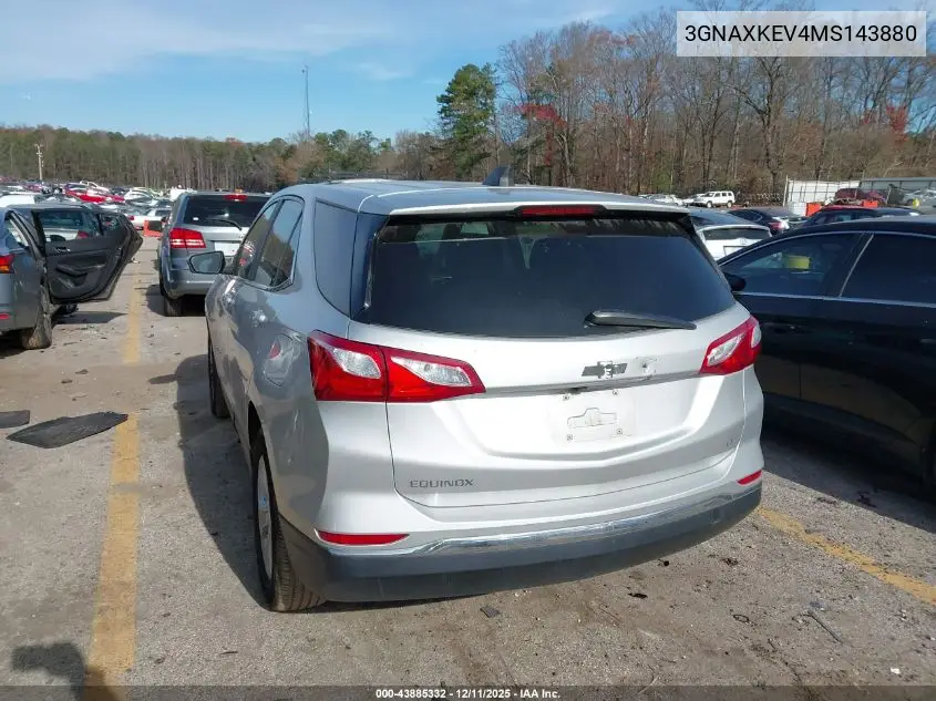 3GNAXKEV4MS143880 2021 Chevrolet Equinox Fwd Lt