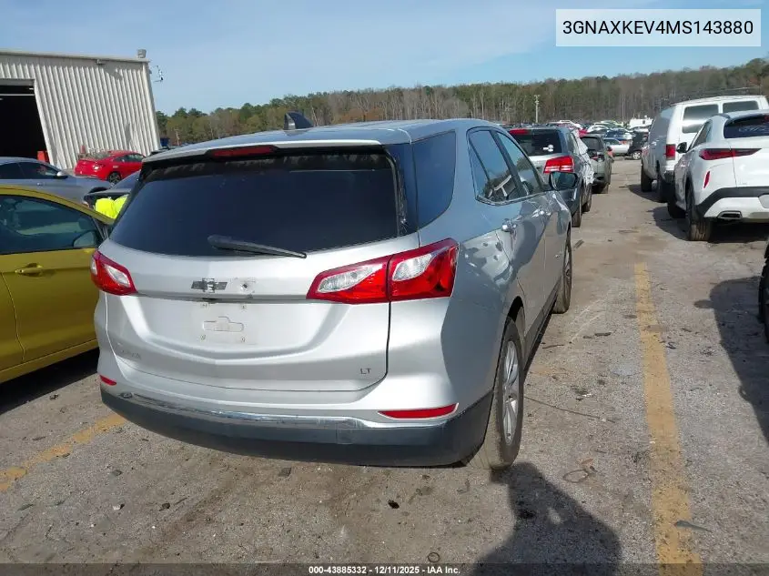 3GNAXKEV4MS143880 2021 Chevrolet Equinox Fwd Lt