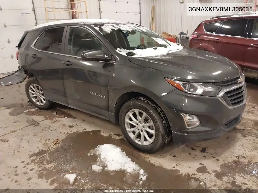 3GNAXKEV8ML305035 2021 Chevrolet Equinox Fwd Lt