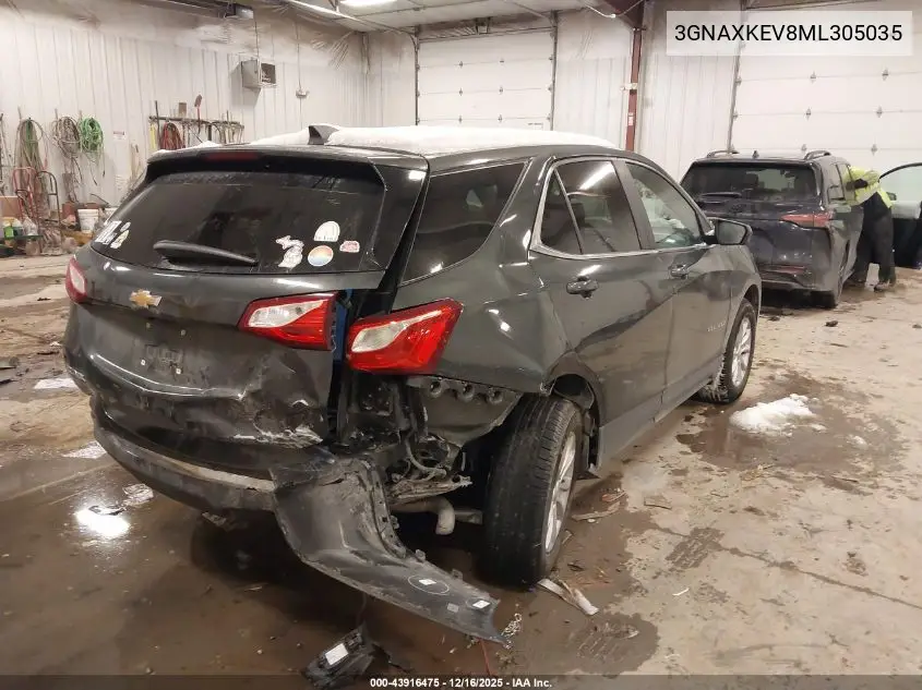 3GNAXKEV8ML305035 2021 Chevrolet Equinox Fwd Lt