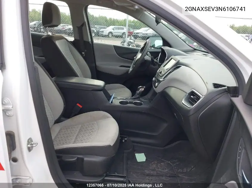2GNAXSEV3N6106741 2022 Chevrolet Equinox Ls