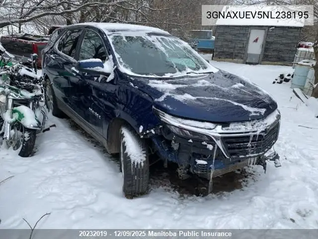 3GNAXUEV5NL238195 2022 Chevrolet Equinox Lt