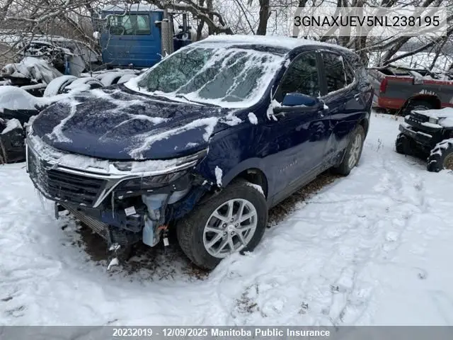 3GNAXUEV5NL238195 2022 Chevrolet Equinox Lt