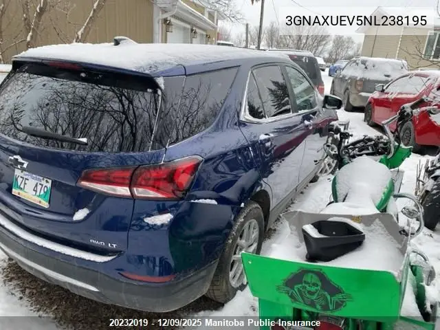3GNAXUEV5NL238195 2022 Chevrolet Equinox Lt