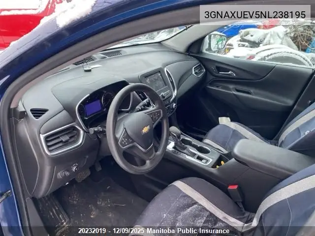 3GNAXUEV5NL238195 2022 Chevrolet Equinox Lt