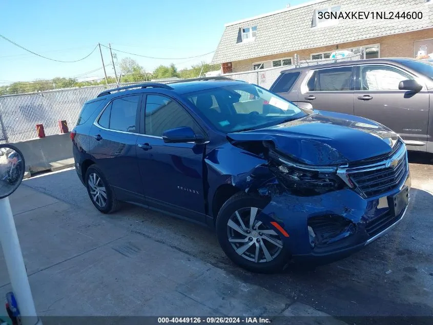 2022 Chevrolet Equinox Lt VIN: 3GNAXKEV1NL244600 Lot: 40449126