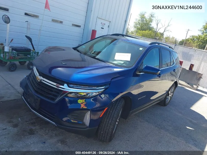 2022 Chevrolet Equinox Lt VIN: 3GNAXKEV1NL244600 Lot: 40449126