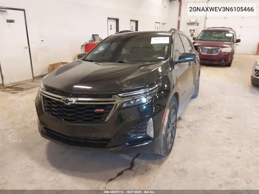 2GNAXWEV3N6105466 2022 Chevrolet Equinox Awd Rs