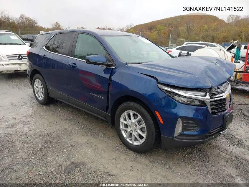 3GNAXKEV7NL141522 2022 Chevrolet Equinox Fwd Lt
