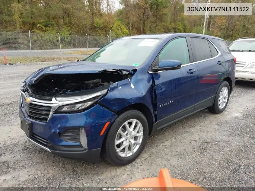 3GNAXKEV7NL141522 2022 Chevrolet Equinox Fwd Lt