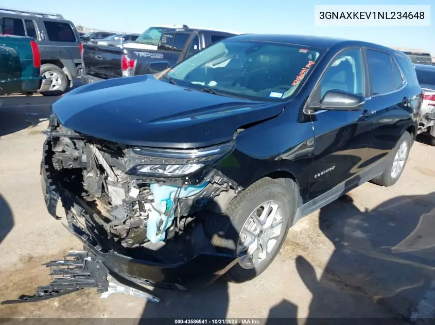 3GNAXKEV1NL234648 2022 Chevrolet Equinox Fwd Lt