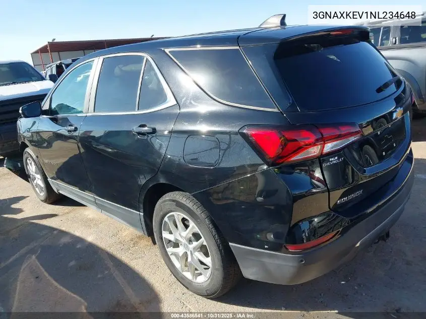 3GNAXKEV1NL234648 2022 Chevrolet Equinox Fwd Lt