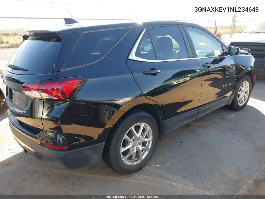 3GNAXKEV1NL234648 2022 Chevrolet Equinox Fwd Lt