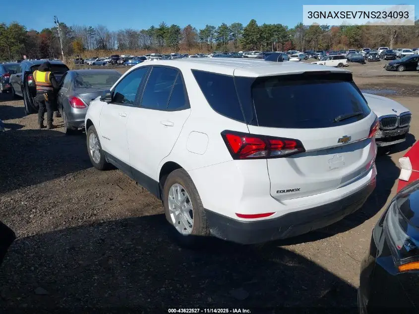 3GNAXSEV7NS234093 2022 Chevrolet Equinox Awd Ls