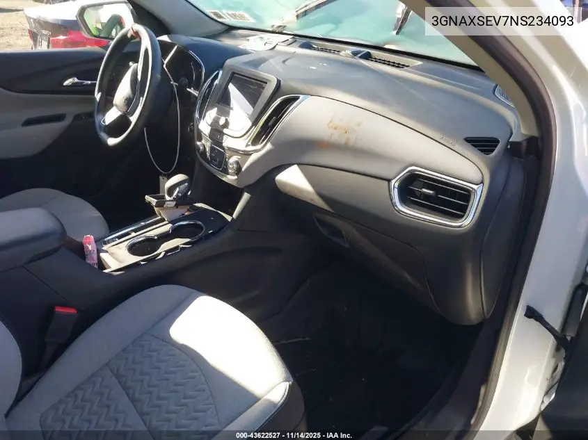 3GNAXSEV7NS234093 2022 Chevrolet Equinox Awd Ls