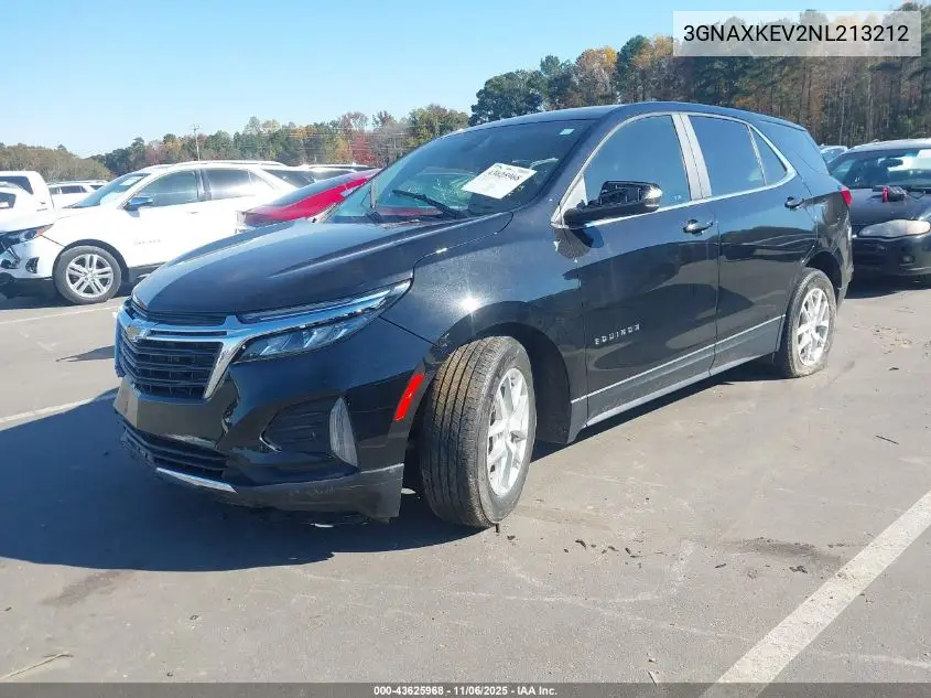 3GNAXKEV2NL213212 2022 Chevrolet Equinox Fwd Lt