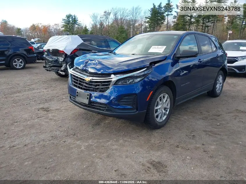 3GNAXSEVXNS243788 2022 Chevrolet Equinox Awd Ls