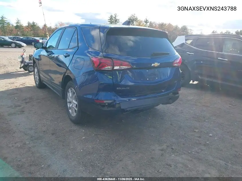 3GNAXSEVXNS243788 2022 Chevrolet Equinox Awd Ls