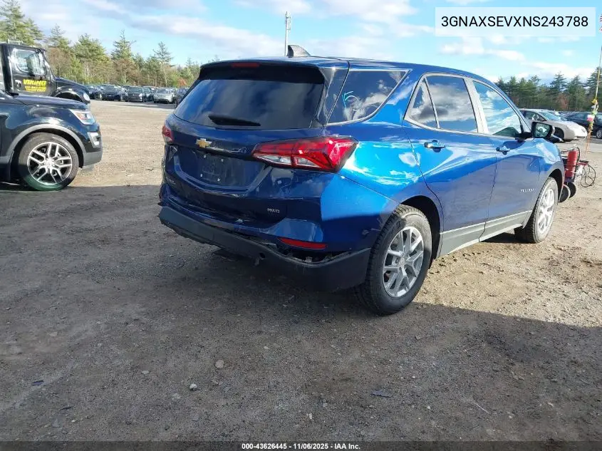 3GNAXSEVXNS243788 2022 Chevrolet Equinox Awd Ls