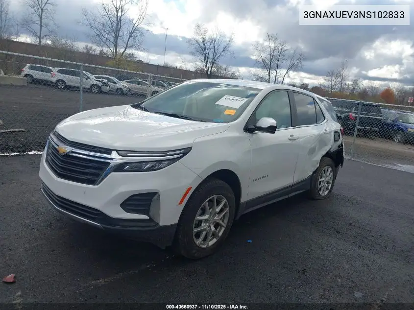 3GNAXUEV3NS102833 2022 Chevrolet Equinox Awd Lt