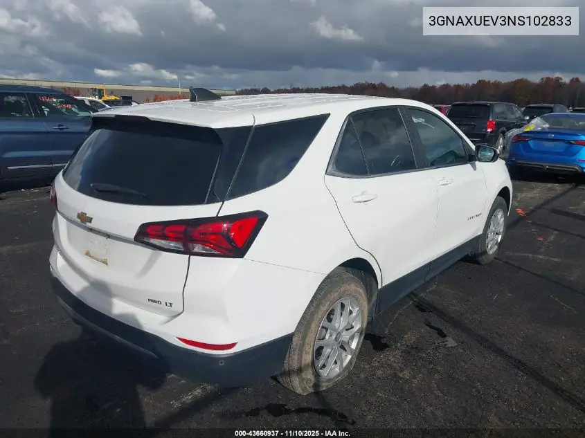 3GNAXUEV3NS102833 2022 Chevrolet Equinox Awd Lt