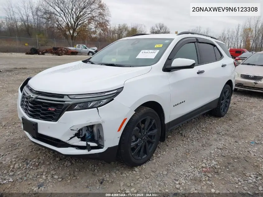 2GNAXWEV9N6123308 2022 Chevrolet Equinox Awd Rs