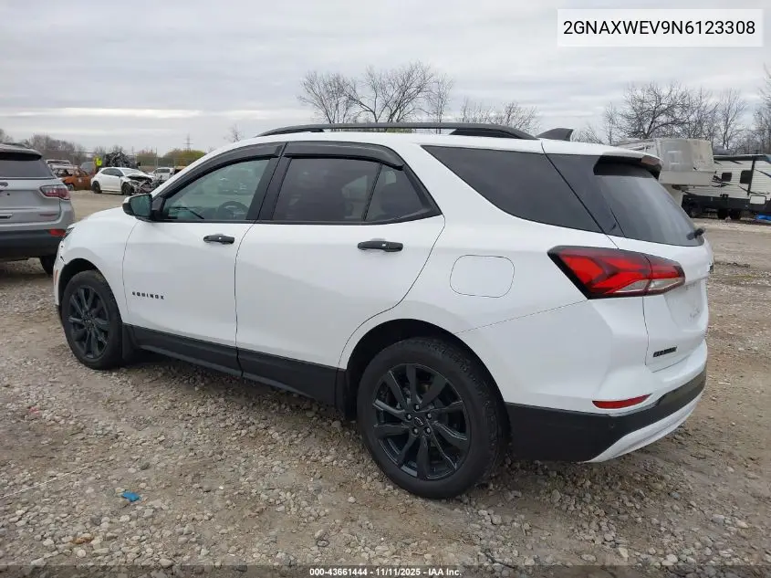 2GNAXWEV9N6123308 2022 Chevrolet Equinox Awd Rs