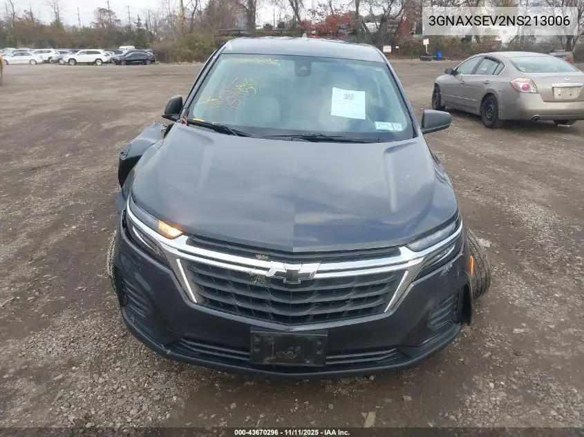 3GNAXSEV2NS213006 2022 Chevrolet Equinox Awd Ls