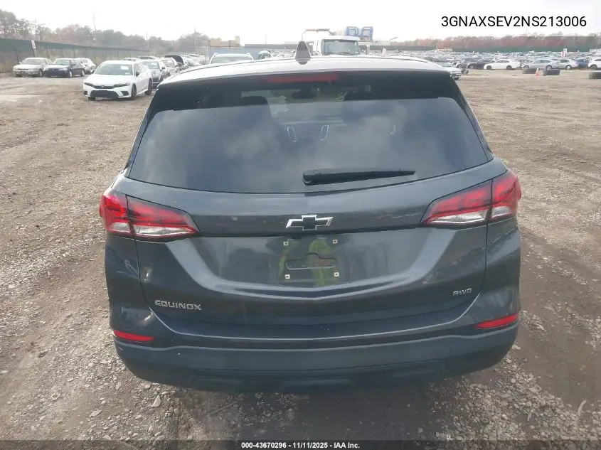 3GNAXSEV2NS213006 2022 Chevrolet Equinox Awd Ls