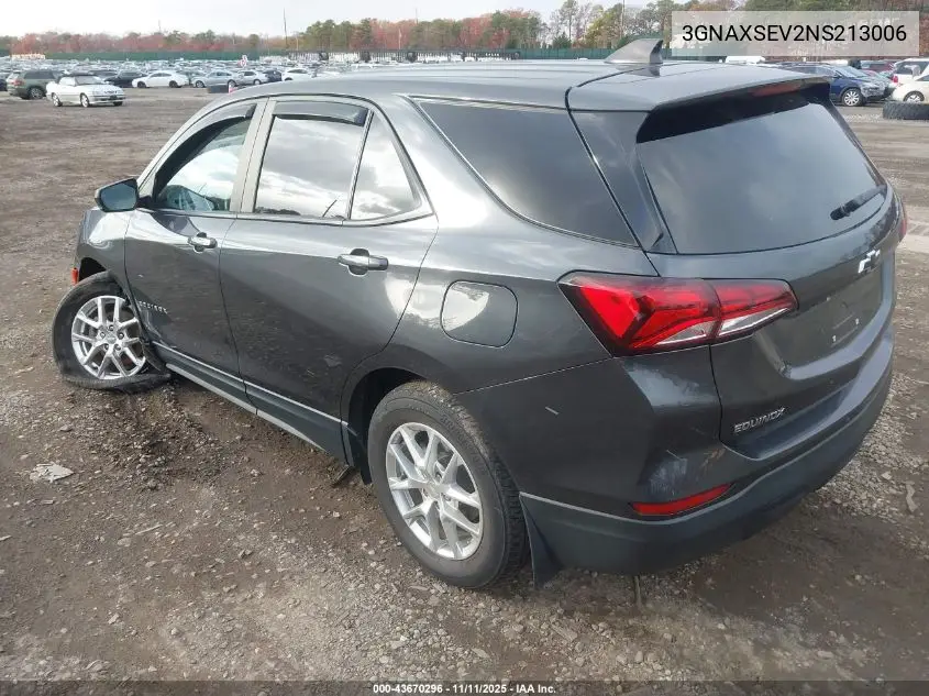 3GNAXSEV2NS213006 2022 Chevrolet Equinox Awd Ls
