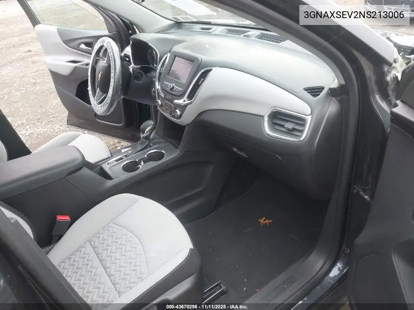 3GNAXSEV2NS213006 2022 Chevrolet Equinox Awd Ls