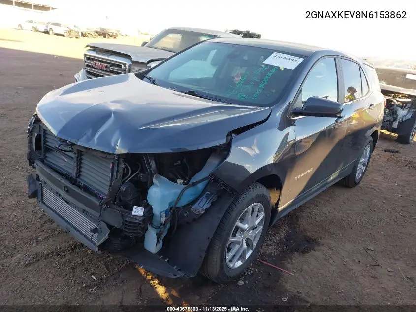 2GNAXKEV8N6153862 2022 Chevrolet Equinox Fwd Lt