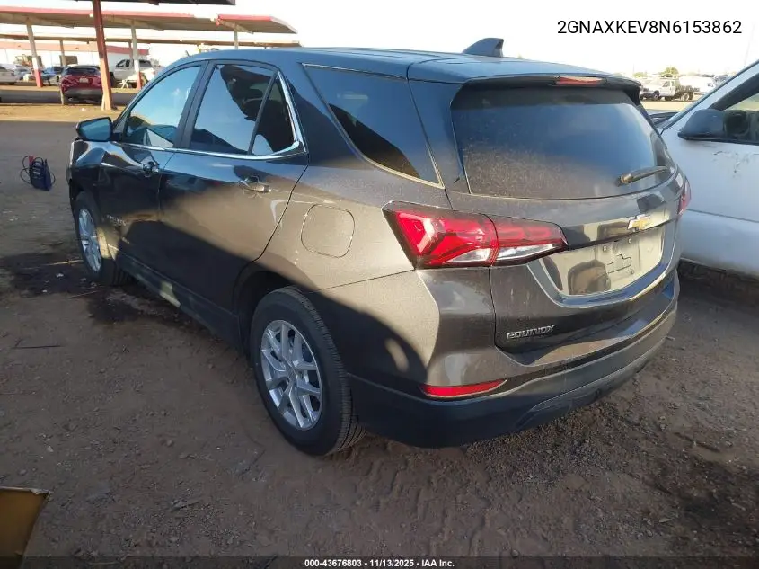 2GNAXKEV8N6153862 2022 Chevrolet Equinox Fwd Lt