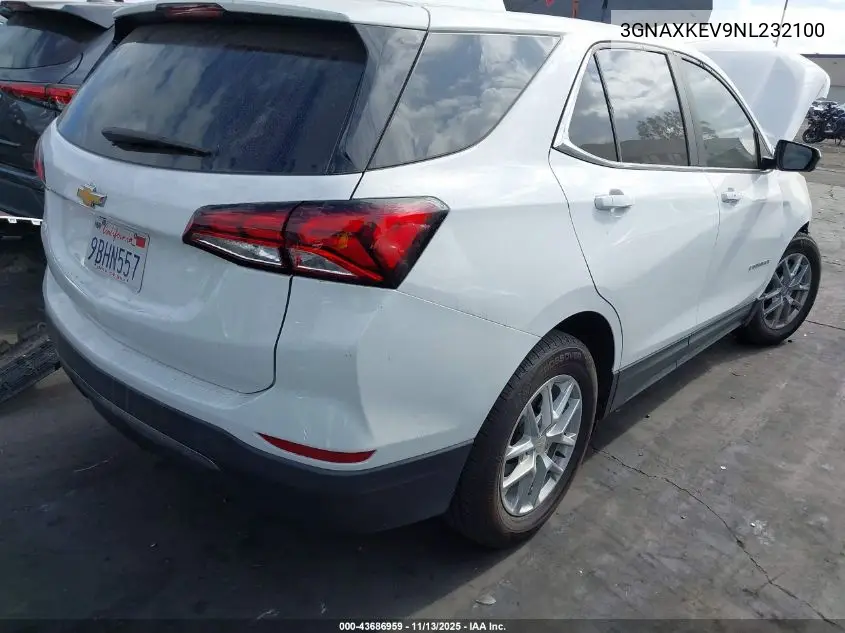 3GNAXKEV9NL232100 2022 Chevrolet Equinox Fwd Lt