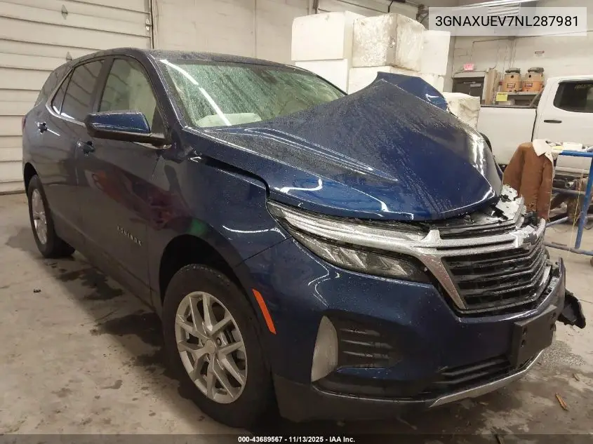 3GNAXUEV7NL287981 2022 Chevrolet Equinox Awd Lt