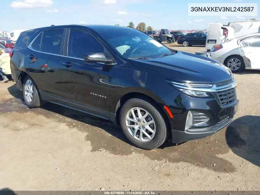 3GNAXKEV3NL242587 2022 Chevrolet Equinox Fwd Lt