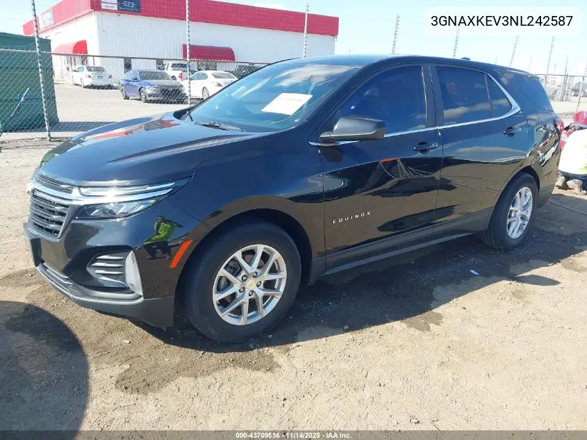 3GNAXKEV3NL242587 2022 Chevrolet Equinox Fwd Lt