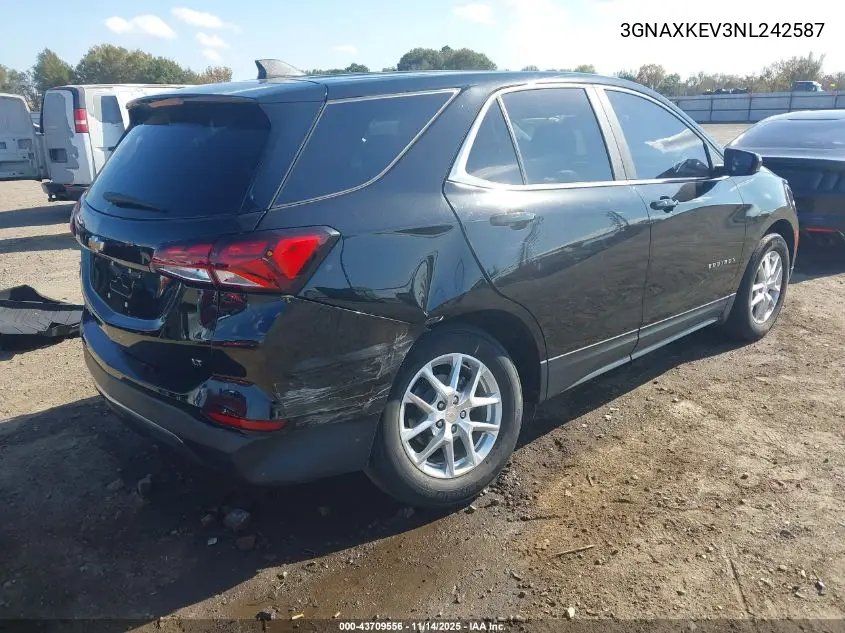 3GNAXKEV3NL242587 2022 Chevrolet Equinox Fwd Lt