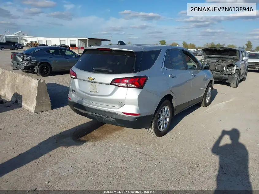 2GNAXJEV2N6138946 2022 Chevrolet Equinox Fwd 2Fl