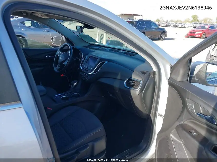 2GNAXJEV2N6138946 2022 Chevrolet Equinox Fwd 2Fl
