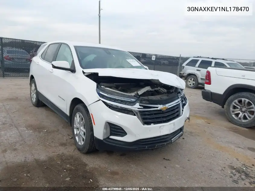 3GNAXKEV1NL178470 2022 Chevrolet Equinox Fwd Lt
