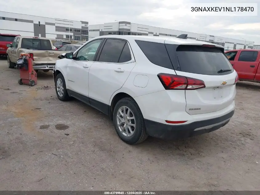 3GNAXKEV1NL178470 2022 Chevrolet Equinox Fwd Lt