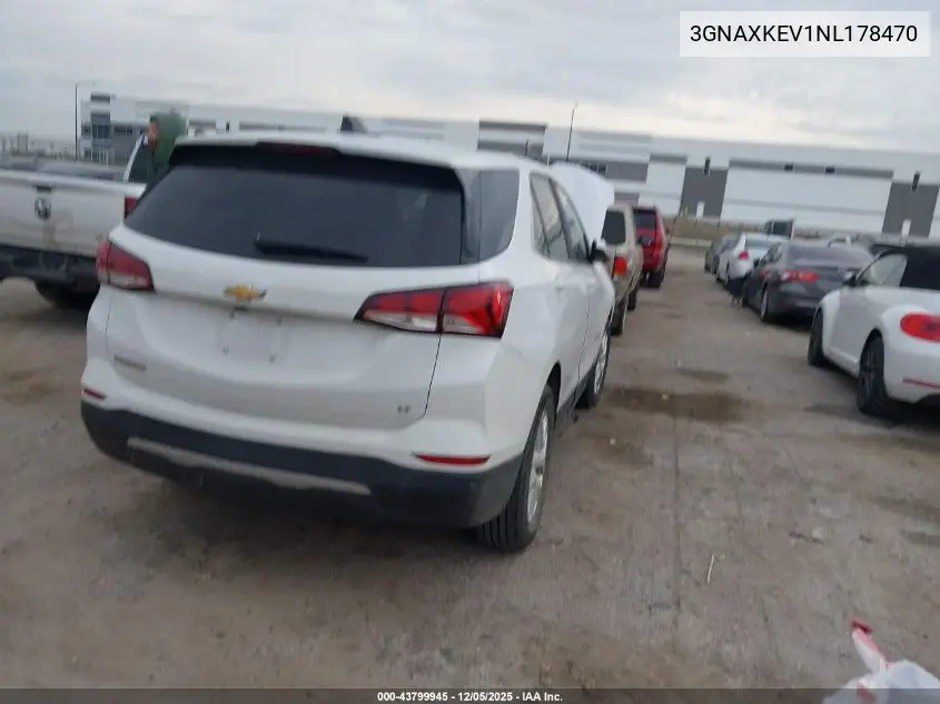 3GNAXKEV1NL178470 2022 Chevrolet Equinox Fwd Lt