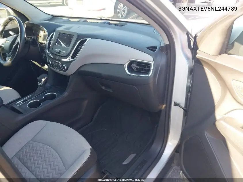 3GNAXTEV6NL244789 2022 Chevrolet Equinox Awd 2Fl