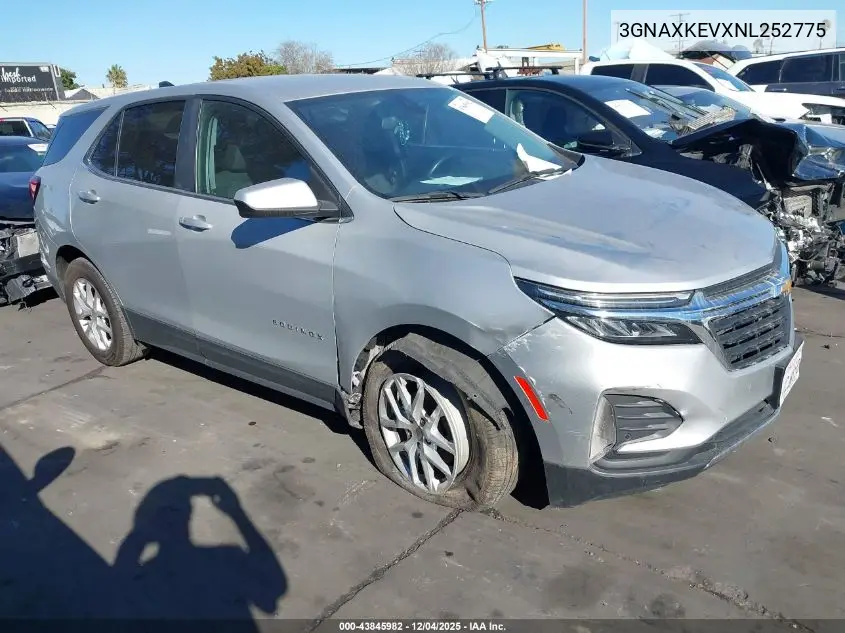 3GNAXKEVXNL252775 2022 Chevrolet Equinox Fwd Lt