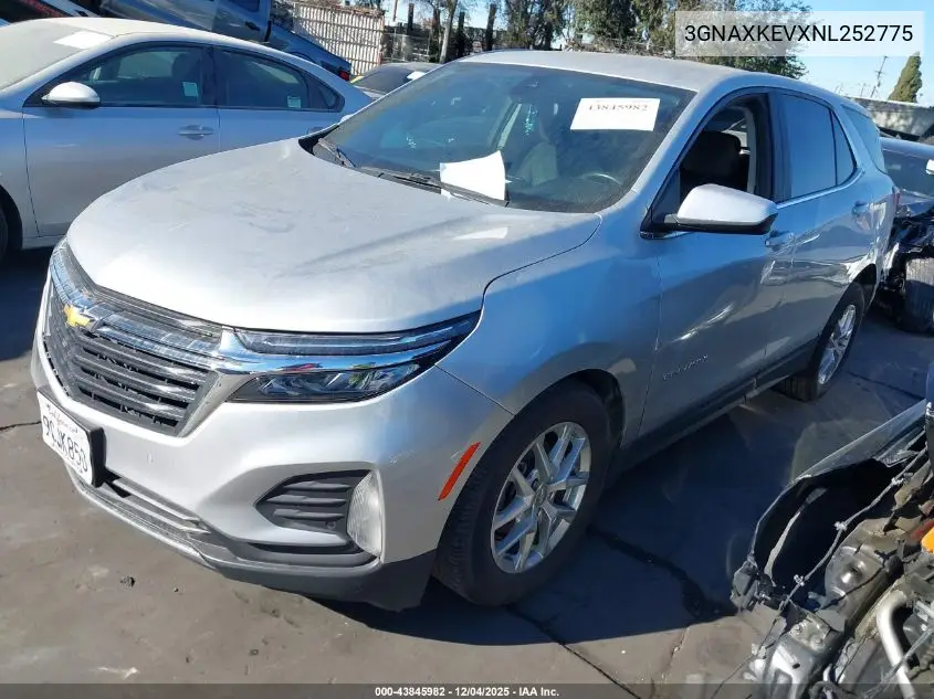 3GNAXKEVXNL252775 2022 Chevrolet Equinox Fwd Lt