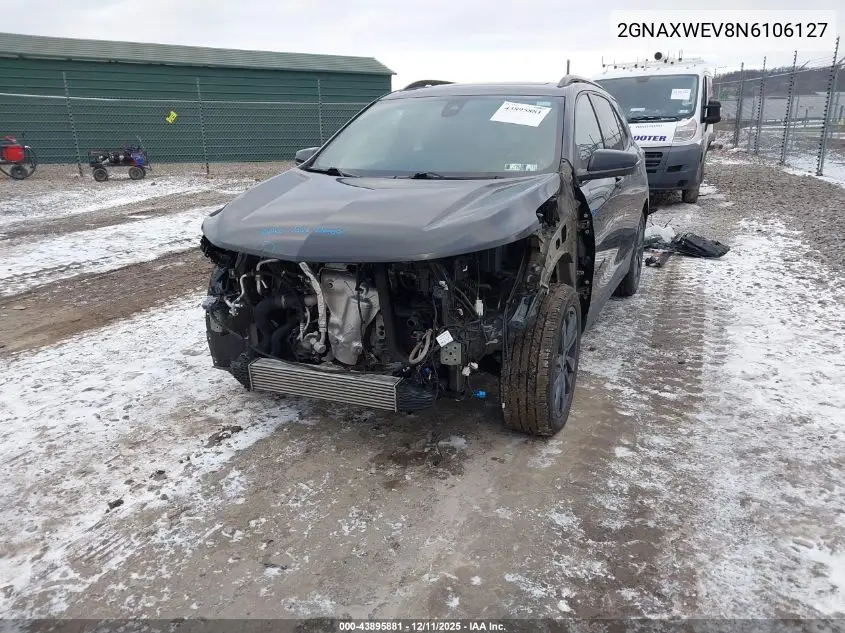2GNAXWEV8N6106127 2022 Chevrolet Equinox Awd Rs