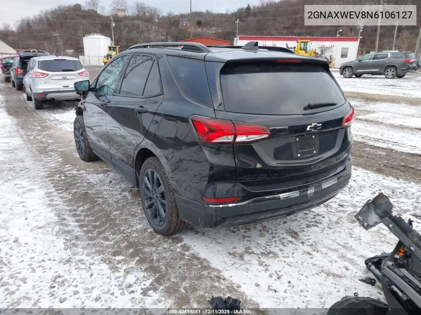 2GNAXWEV8N6106127 2022 Chevrolet Equinox Awd Rs