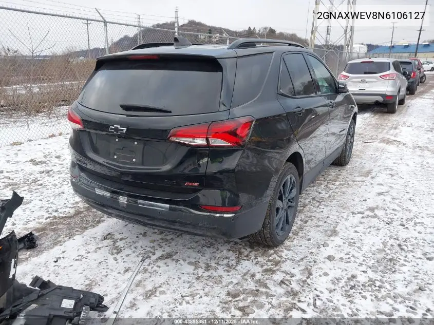 2GNAXWEV8N6106127 2022 Chevrolet Equinox Awd Rs