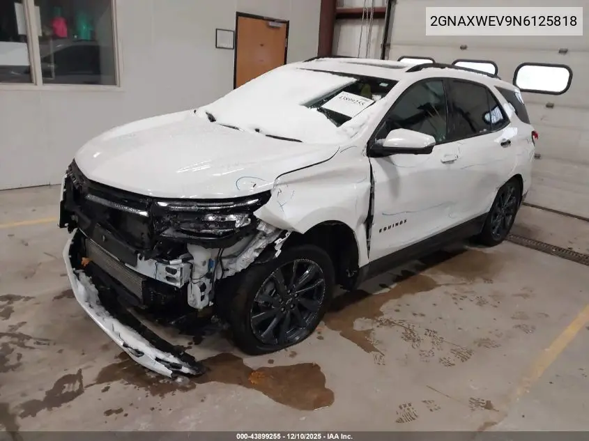 2GNAXWEV9N6125818 2022 Chevrolet Equinox Awd Rs